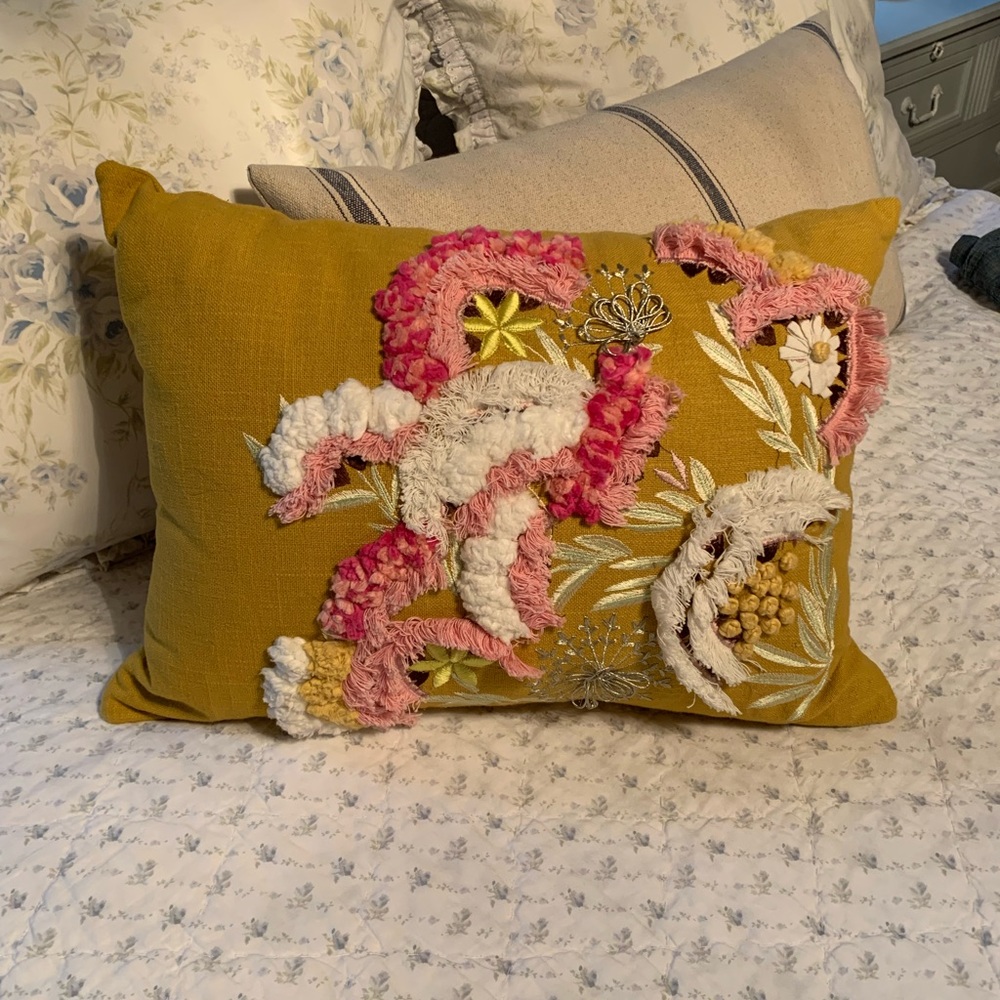 Magaschoni Floral Accent Pillow